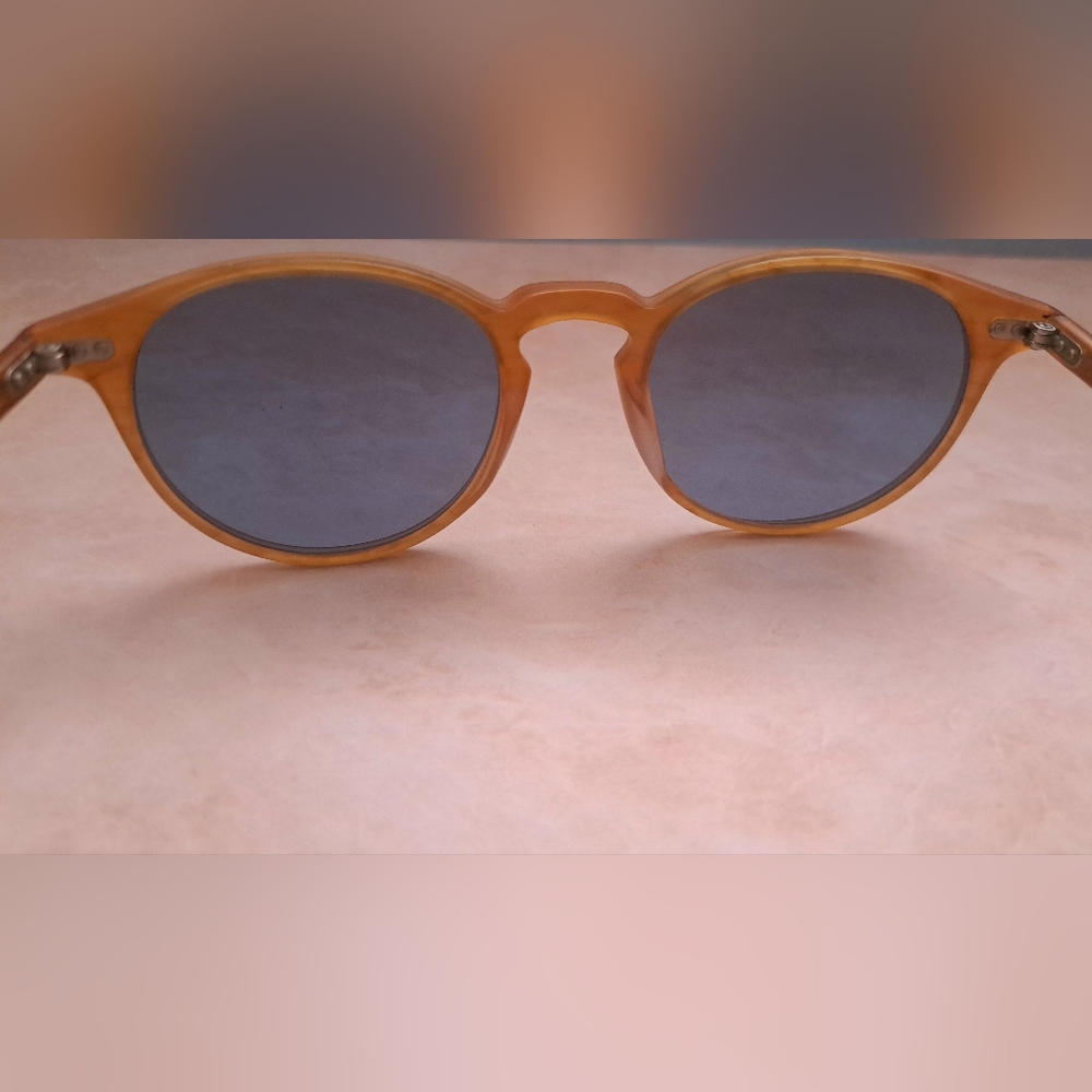 Oliver Peoples Riley Sun – Honey Amber Blue Glass Lenses - Picture 15 of 16